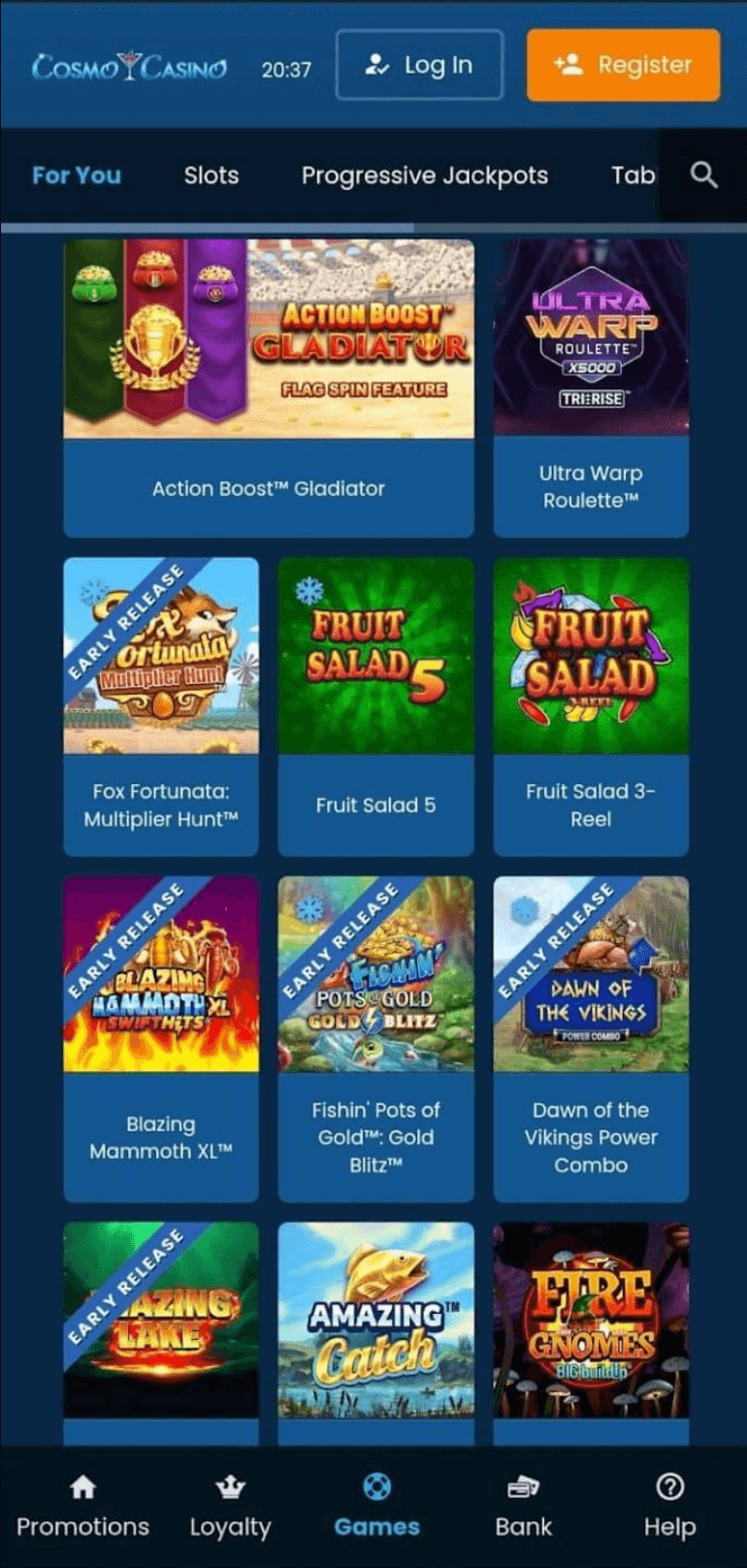 Cosmo Casino Download Mobiele App